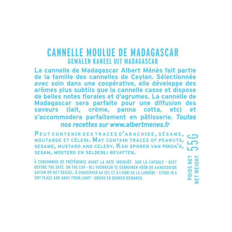 Cannelle poudre de Madagascar - 110 g - Mélodie Gourmande - Meilleur du Chef